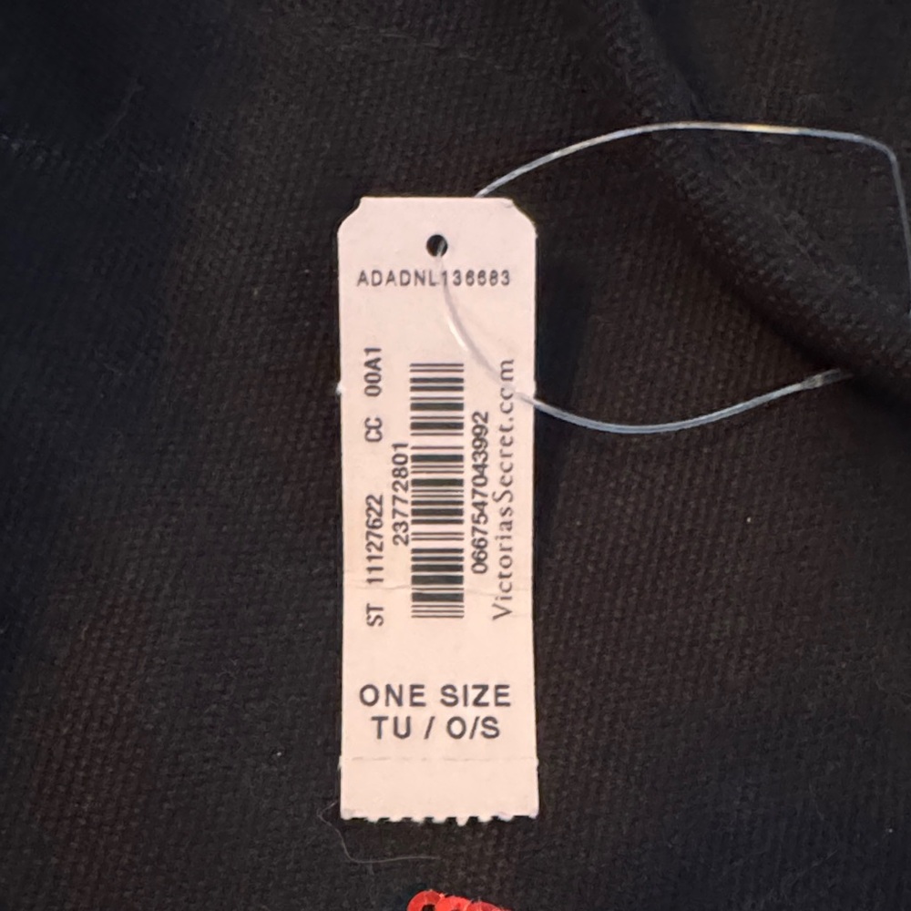 Victoria's Secret Black Tote with Red and Silver Accents - Picture 8 of 9